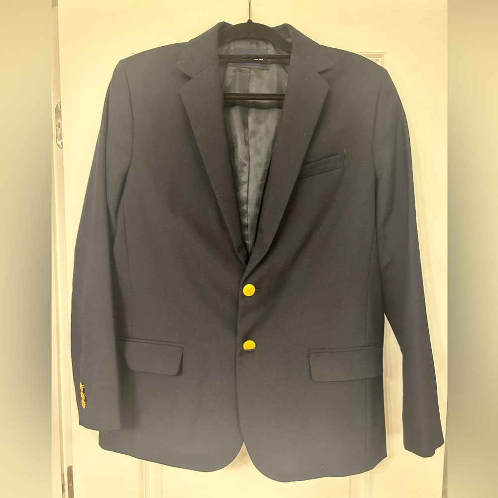 Boys, 18H navy blazer with gold buttons